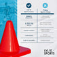 LVL10 Pro Training Cones - 6" Soccer Training Cones for Sports - for Basketball, Football, Basketball and Agility Drills - Soccer Field Markers That Won't Crack, Slide or Fly