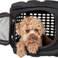 Collapsible Cat Carrier Hard, Travel Pet Carriers Bag for Small Dogs for Car Travel with Ventilation Guinea Pig 2 Small Cats Carrier Cage Dog Crate (Black)