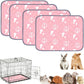 4 Pack Guinea Pig Bedding - Washable Guinea Pig Cage Liners, Waterproof Reusable & Anti Slip Pee Pads Super Absorbent Mats for Small Animals Pet Rabbit Bunny Hamster Rat (Pink, 24 x 18 Inch)