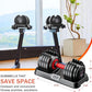 Adjustable Dumbbell Set 25/55/90LBS,10 in 1 Free Weights Dumbbell with Anti-Slip Texture Handle,1 Sec Speed Adjustment Men/Women Gym and Home Strength Training Equipment.