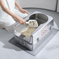 XL Metal Cat Litter Box with Lid – Non-Stick, Odor Control, Stainless Steel, Rust-Resistant, High-Sided – Easy to Clean with Handles, No-Slip Base, Leak-Proof Seal, 5 Clips, Cleaning Tracker