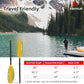 Abahub Kayak Paddle, 90.5 Inches Kayaking Oars for Boating, Canoeing with Free Paddle Leash, Aluminum Alloy Shaft Black/Blue/Green/Orange/Yellow Plastic Blades