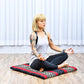 Leewadee Zabuton Seating Cushion – Square Floor Seat for Meditation Exercises, Light Yoga Mat Filled with Kapok