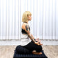 Leewadee Meditation Cushion Set – 1 Round Zafu Meditation Pillow and 1 Square Roll-Up Zabuton Meditation Mat, Pillows Bundle Filled with Kapok