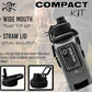 Iron Infidel Battle Bottle - 32 Oz Insulated Water Bottle with Straw Lid & Chug Cap, Stainless Steel Metal Tactical Flask with Rugged, Removable Sleeve for Keys & Phone or Wallet (Betsy Ross 1 Liter)