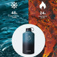BUZIO 1 Gallon Water Bottle Insulated with Straw Lid, 128oz Large Water Jug Stainless Steel Metal Vacuum Water Flask Leak Proof 18/8 Food Grade Thermo Mug Keep Cold 48H & Hot 24H, Indigo Crush