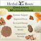 Herbal Roots Certified Organic Skin Health Trio, Apple Cider Vinegar, Fruiting Body Mushroom Blend, Black Elderberry,