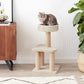Amazon Basics Cat Tree - Indoor Cat & Kittens Multi-Level Climbing Activity Tower with Scratching Posts, Medium (31.5"H) - Beige