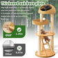 Big Modern Design Cat Tree Tower, Cat Tower Sisal-Covered Scratching Posts for Indoor Cats, Natural Oak Wood Cat Tree for Large Cats, Multi-Level Cat Condo with Sisal Staircase