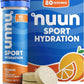 Nuun Sport Electrolyte Tablets with Magnesium, Calcium, Potassium, Chloride & Sodium, Gluten Free & Vegan, Orange, 8 Pack (80 Servings Total)