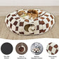Cat Tunnel Bed with Washable Cushion for Indoor Cat, Donut Cave Tube Toys for Kitten Puppy Rabbit, Brown