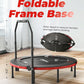 BCAN 40"/48" Foldable Mini Trampoline, Rebounder Trampoline for Adults, U/T Shape Adjustable Foam Handle, Exercise Rebounder for Adults Indoor/Garden Workout, Max Load 330lbs/440lbs
