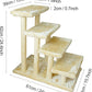 Cowboy Wooden pet Stairs 4-Step pet Ladder cat Dog Easy Stairs with Detachable Carpet for high Bed and Couch (Gray)