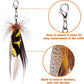 JXFUKAL Cat Feather Toy Refills, 3Pcs Simulation Mini Insects Cat Lures Wand Attachment Replacement for Kitty Kitten Indoor Accessories