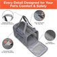 Portable Soft-Sided Pet Carrier for Cats and Small Dogs – Animal Travel Bag with Locking Zippers, Breathable Mesh and Collapsible Design – Lightweight and Secure Cat Dog Travel Crate