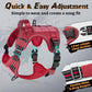 rabbitgoo Dog Harness Medium Sized No Pull, Tactical Service Pet Vest with Molle and Control Handle, Adjustable and Reflective Military Harness for Easy Walking and Training, Red, M