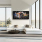 Framed Large Bison Buffalo Wall Art for Living Room, Oversized Graffiti Yak Cow Wall Decor Banksy Bull Canvas Painting Animal Pictures Modern Artwork for Living Room Bedroom Office 60"x30"