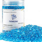 TWINKLING High Luster Round Fire Glass Stones Marbles Beads Gems for Fire Pit Vase Fillers Crafts Aquarium Garden Decoration, 3-6mm, 1-Pound Jar (Ocean Blue)