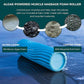 Oceanfoam Ripple Travel Foam Roller (11" x 3.35") Firm Mini Foam Roller for Physical Therapy, Deep Tissue Massage, Back Pain, High Density, Ergonomic Wave Textured, Yoga, Pilate, Exercise (Miami Blue)