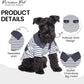 Parisian Pet Preppy Boy Polo Dog Shirt – Puppy Outfits – 100% Cotton Doggie Clothes – Cute Machine Washable Puppy Apparel - Dog Shirts for Small Dogs XS