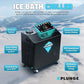Arctic Fox 39" 1-Person Inflatable Cold Plunge Ice Bath or Hot Tub with 1 HP Chiller and Heater, PVC Insulated Lid, Hand Pump, Repair Kit, 88-Gallon Capacity, Indoor/Outdoor Tub – Gray
