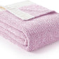 Snuggle Sac Light Purple Throw Blanket for Couch, Super Soft Warm Lavender Blankets Cozy Knit Fuzzy Plush Lightweight Throws for Sofa, Bed,Living Room, Heather Lilac, 50x60 inches