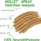 RANZ 5LBS Millet Spray for Birds, GMO-Free, Sun Dried Spray Millet, Original Bird Treats & Supplement for Parrots, Cockatiels, Lovebirds, Painted Buntings and Finches, Parakeets Food