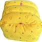 WOWOWMEOW Guinea-Pigs Bed,Hamster Bed,Small Animals Warm Hanging Cage Cave Bed (L, Heart-Yellow)