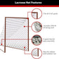 Velocity Heavy Duty Black & White Lacrosse Net - Fits 6’x6’x7’ Goals - Weatherproof, UV Resistant 1000D High-Strength Polyester - Comes with 100+ Feet of Lacing Cord and 4 Quick Ties