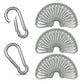 120PCS 3" Spring Snap Hook Carabiners, M8 x 3-1/8inch Heavy Duty Carabiner Clip Galvanized Steel Quick Link Snap Hook, 500LBS Holding Capacity for Swing, Hammock, Hiking, Gym, Travel Camping, Keychain