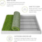 Dog Grass Pad with Tray, Dog Litter Box, Porch Potty for Puppy Pee Training, Indoor Portable Fake Grass Pee Pad System, Artificial Grass + Pee Pad Holder