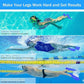 Gintenco Swim Fins, Kids Swim Training Fins for Lap Swimming, Travel Size Flippers with Mesh Bag, Silicone Swimming Fins for Kids Teens Adults Women Men