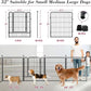 Dog Playpen 32 inch 40 Panels Indoor Outdoor Dog Pen for Medium/Small Dogs Heavy Duty Metal Dog Fence Outdoor for Yard, Puppy Playpen with Door Portable Pet Fence for RV Camping Yard