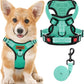 MIDOG No-Pull Dog Harness | Adjustable & Reflective Pet Harness Leash Set for Small Medium Large Dogs Walking, Training| No Choke, Front Clip, Soft Padded Vest with Easy Control Handle - Green, S