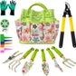 41-Piece Premium Gardening Tool Set, Stainless Steel Heavy Duty Gardening Tool Kit, with Non-Slip Rubber Grip, Storage Tote Bag, Outdoor Hand Tools, Ideal Gardening Gifts for All (Pink Floral)
