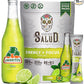 Salud x Jarritos 2-in-1 Energy Drink Powder + Focus, Lime, Organic Caffeine, B6 + B12, Theanine, Clean Energy Drink Packets, Limon Agua Fresca Mix, Non-GMO, Gluten Free, 1g of Sugar, (15 Servings)
