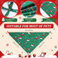 Preboun 100 Pieces Christmas Dog Bandanas Bulk Xmas Holiday Bandanas for Dogs Xmas Green and Red Kerchief Set for Christmas Puppy Small to Large Pets Costume Accessories