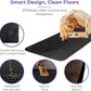 iPrimio Large Cat Litter Trapper Mat with Exclusive Urine/Waterproof Layer - Cat Litter Mat - Larger Holes with Urine Puppy Pad Option for Messy Cats - Soft on Paws and Light - 30" x 23" (Black) - 2pk