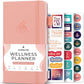 Clever Fox Wellness Planner - Weekly & Daily Health and Wellness Log, Food Journal & Meal Planner Diary for Calorie Counting, Notebook for Medical Condition Tracking – Pocket size (Light Pink)