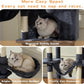70-Inch Cat Tree,Large Cat Tree Tower with Hammock, Scratching Post, Condo and Multi-Level Cat Tower for Large Cats, Cat Activity Center Playhouse, Dark Gray LCT016
