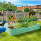 Land Guard 6×3×1ft Galvanized Metal Raised Garden Bed, Metal Planter Kit Box Outdoor for Deep-Rooted Vegetables, Flowers, Green and Herbs (Lime Green)…
