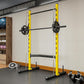 Soozier Squat Rack with Pull-Up Bar, Adjustable Power Rack with Barbell Bar, Multi-Functional Bench Press Rack for Home Gym Strength Training