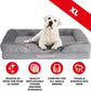 The Dog’s Bed, Orthopedic Standard Foam Waterproof Dog Bed with Standard Support, XL Silver Grey Plush, Waterproof, Supportive Dog Bed with Replaceable Covers, Veterinary Approved