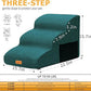 Topmart 3 Tiers Foam Dog Ramps/Steps,Non-Slip Pet Steps,Extra Wide Deep Dog Stairs,High Density Foam Pet Stairs/Ladder,Best for Older Dogs,Cats,Small Pets