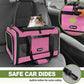Cat Carrier 18x11x11 Delta Airline Approved, Easy Load Soft Pet Plane Travel Bag 15 pounds, Teacup Dog Crate 12 lbs, Yorkie Kennel Carrying Case, Kitten Toy Poodle Mesh Cage up to 20lbs Pink