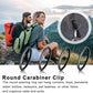 10Pack 1-1/2" Large Round Carabiner Clips, Metal Spring O Rings for Organizer Key Rings, Paracord Keychain Lanyard, Pet Chains, Purse Hardware, Key Snap Hooks DIY Accessory (Black)