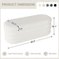 Storage Ottoman Bench 49.2 Inch Upholstered Fabric Storage Bench for Bedroom End of Bed Aesthetic Large Oval Ottoman for Living Room Entryway (Ivory)