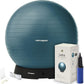 Retrospec Luna Exercise Ball, Base & Pump/Ball & Pump with Anti-Burst Material - Fitness Gym Swiss Ball - Perfect for Balance, Stability, Yoga, Pilates, Pregnancy & Birthing