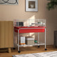 PawHut Two-Story Small Animal Cage Removable from Stand, Guinea Pig Cage with Shelf & Wheels, Pet Habitat for Hedgehog, Chinchilla, Ferret, 33" x 18.5" x 35", Red