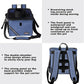 Pet Carrier Bicycle Basket Bag Pet Carrier/Booster Backpack for Dogs and Cats with Big Side Pockets,Comfy & Padded Shoulder Strap,Travel with Your Pet Safety（Classic Blue）
